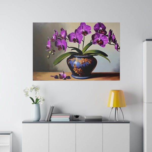 Purple Orchid Still Life Standard Canvas