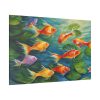 82227-148.jpg Colorful Fish In Lily Pond Standard Canvas