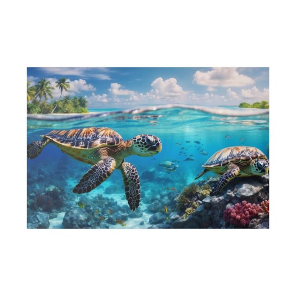 82227-153.jpg Sea Turtle Swimming In The Ocean Standard Canvas