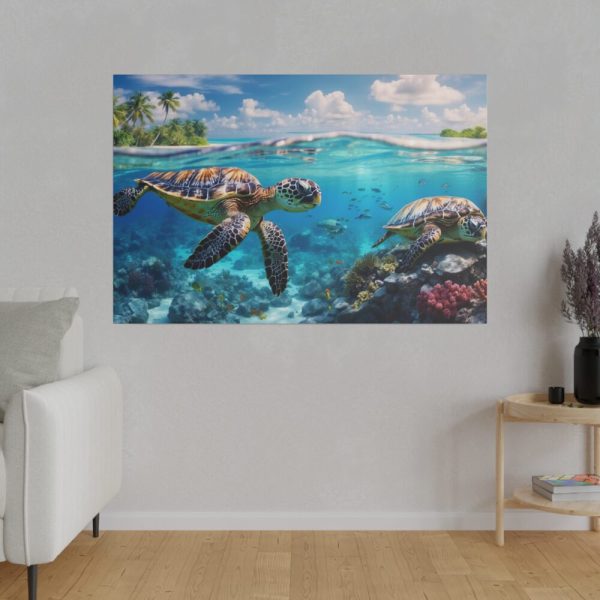 82227-154.jpg Sea Turtle Swimming In The Ocean Standard Canvas