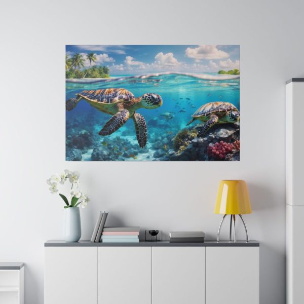 82227-155.jpg Sea Turtle Swimming In The Ocean Standard Canvas