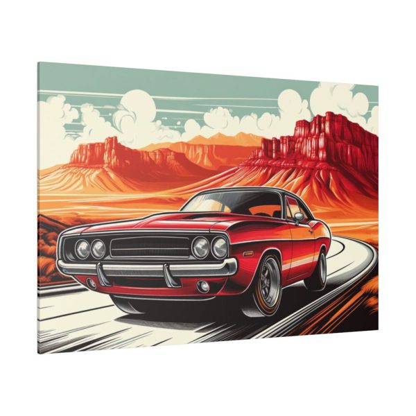 82227-16.jpg Classic Red Muscle Car Standard Canvas