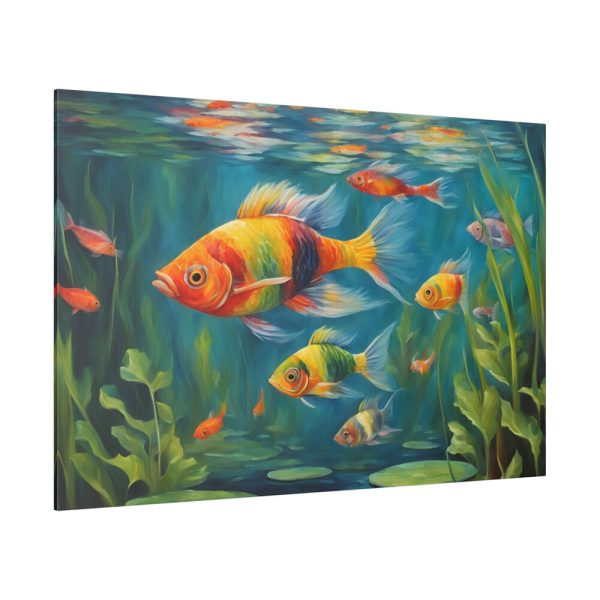 82227-180.jpg Vibrant Fish In The River Standard Canvas