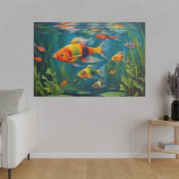 82227-182.jpg Vibrant Fish In The River Standard Canvas