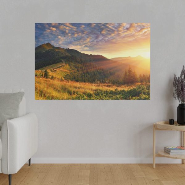 82227-2.jpg Beautiful Mountain Glow in Sunset Standard Canvas