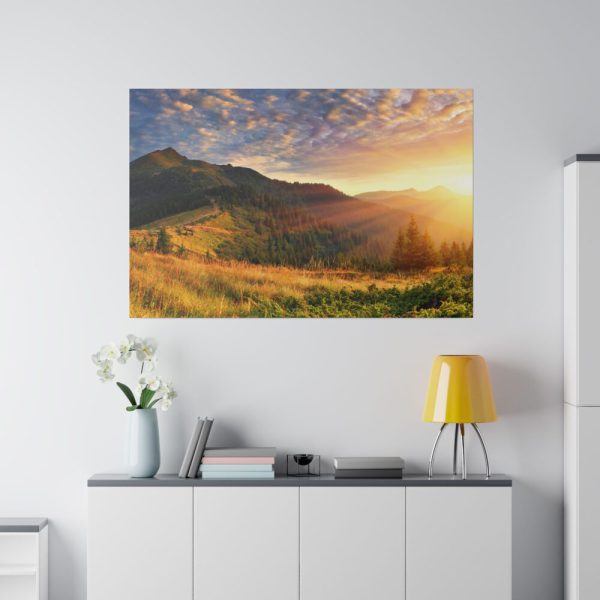 82227-3.jpg Beautiful Mountain Glow in Sunset Standard Canvas