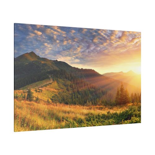 Beautiful Mountain Glow in Sunset Standard Canvas