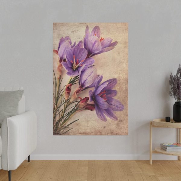 Saffron Flower Grunge Standard Canvas