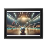 Volleyball Game with Players Framed Canvas - Image 6