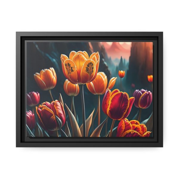 Yellow Tulips Flower Framed Canvas