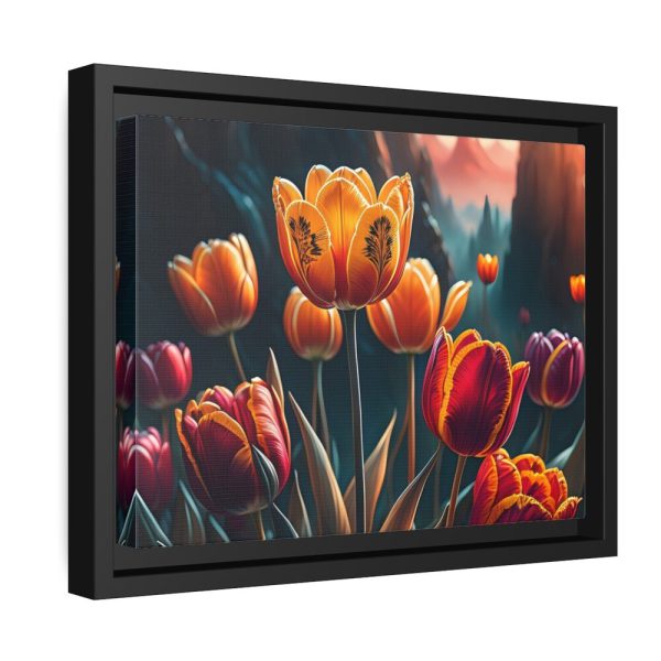 Yellow Tulips Flower Framed Canvas