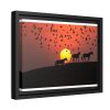 88280-6.jpg Horse Silhouette During Sunset Framed Canvas