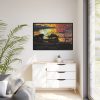 Landcape Sunset in Summer Framed Canvas
