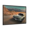 Mustang on the Road Framed Canvas