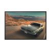 Mustang on the Road Framed Canvas