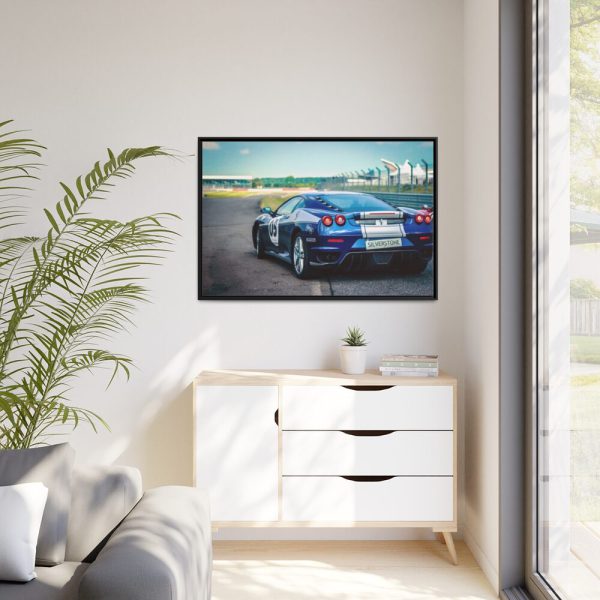 Ferrari Racing Car Framed Canvas