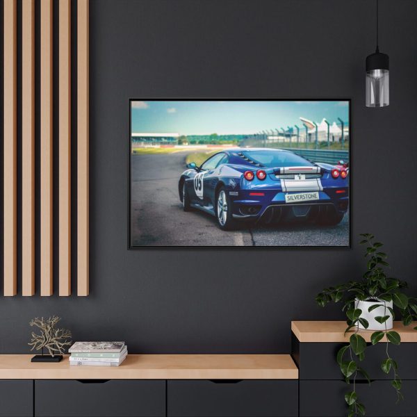 Ferrari Racing Car Framed Canvas
