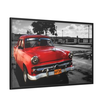 Oldtimer Havana Car Framed Canvas