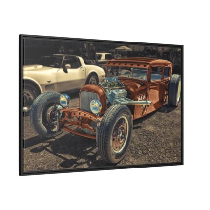 Custom Rat Rod Framed Canvas