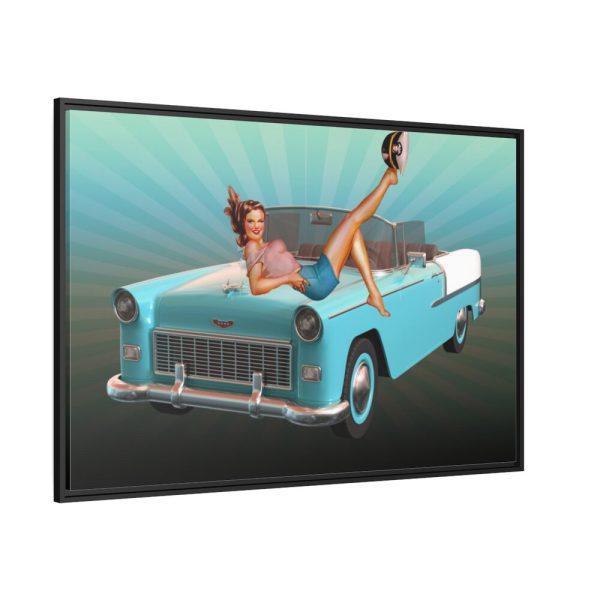 Retro Car Framed Canvas