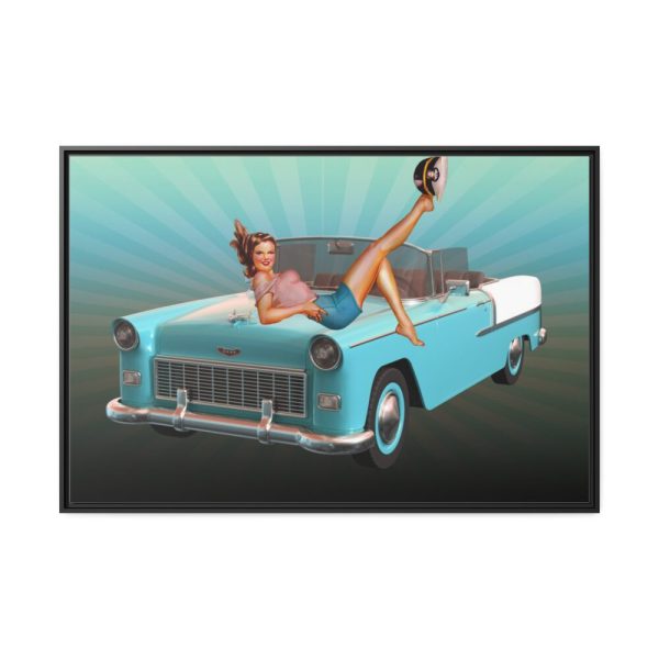 Retro Car Framed Canvas