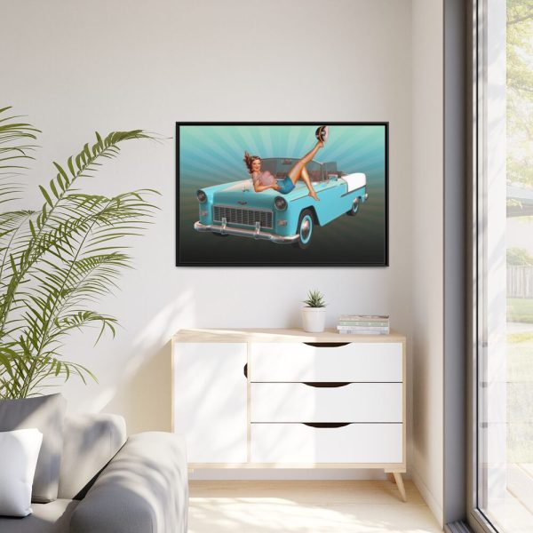Retro Car Framed Canvas