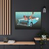 Retro Car Framed Canvas