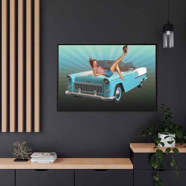Retro Car Framed Canvas