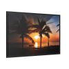 Tropical Beach Sunset Landscape II Framed Canvas