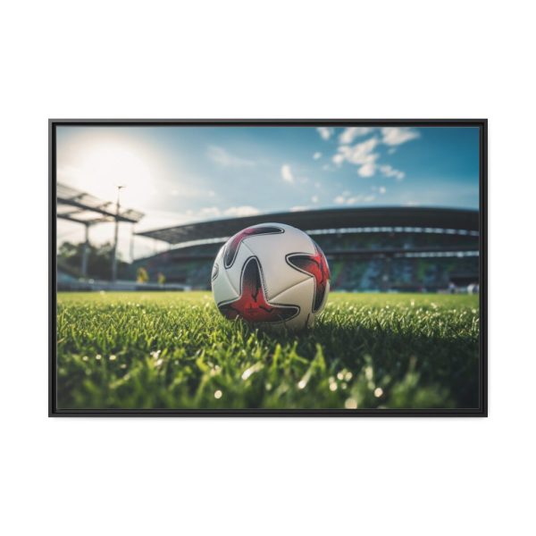 88289-201.jpg Soccer Ball On The Field Framed Canvas