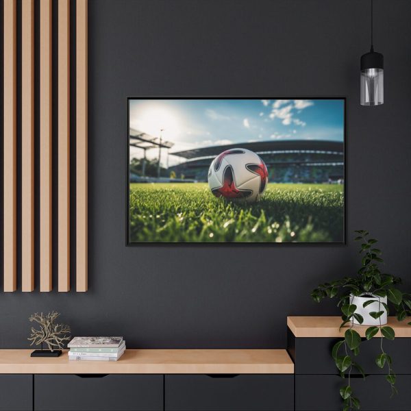 88289-204.jpg Soccer Ball On The Field Framed Canvas