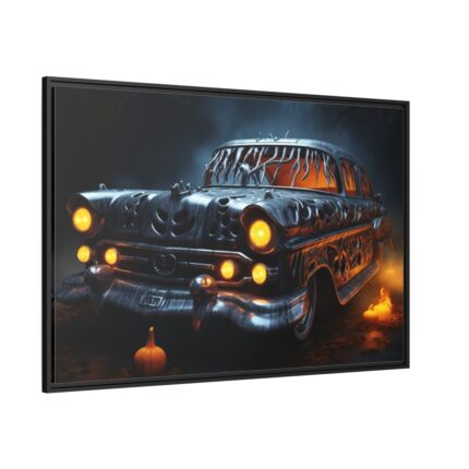 Halloween Car Framed Canvas