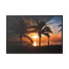 Tropical Beach Sunset Landscape II Framed Canvas