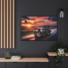 88289-219.jpg Vintage Car Driving on Road Framed Canvas