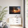 Tropical Beach Sunset Landscape II Framed Canvas