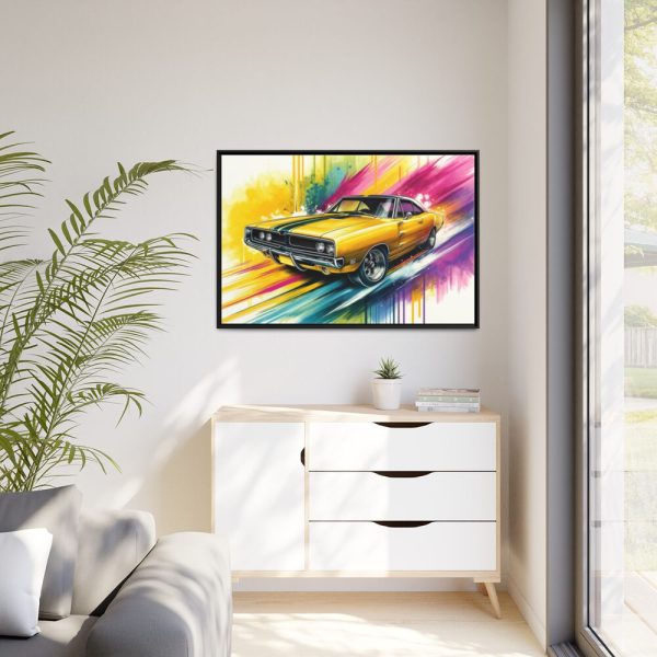 88289-233.jpg Hand-Painted Artistic Vintage Car Framed Canvas