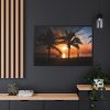 Tropical Beach Sunset Landscape II Framed Canvas