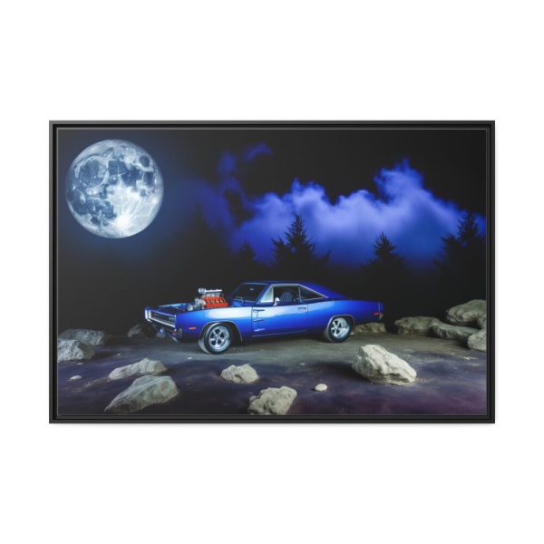 88289-241.jpg Muscle Car Under a Full Moon Framed Canvas
