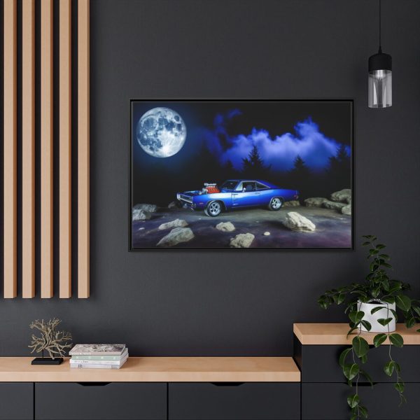 88289-244.jpg Muscle Car Under a Full Moon Framed Canvas