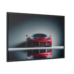 Sleek Red Sports Car Framed Canvas