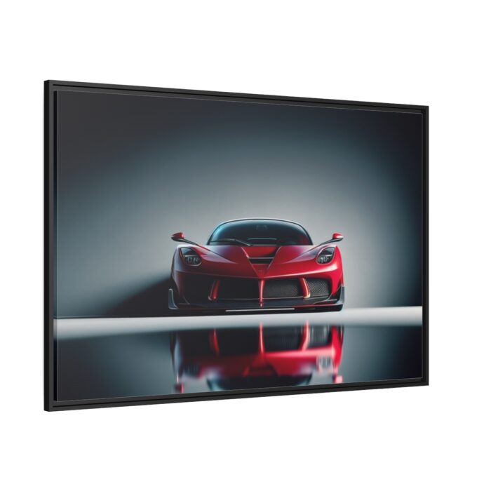 Sleek Red Sports Car Framed Canvas - Image 1