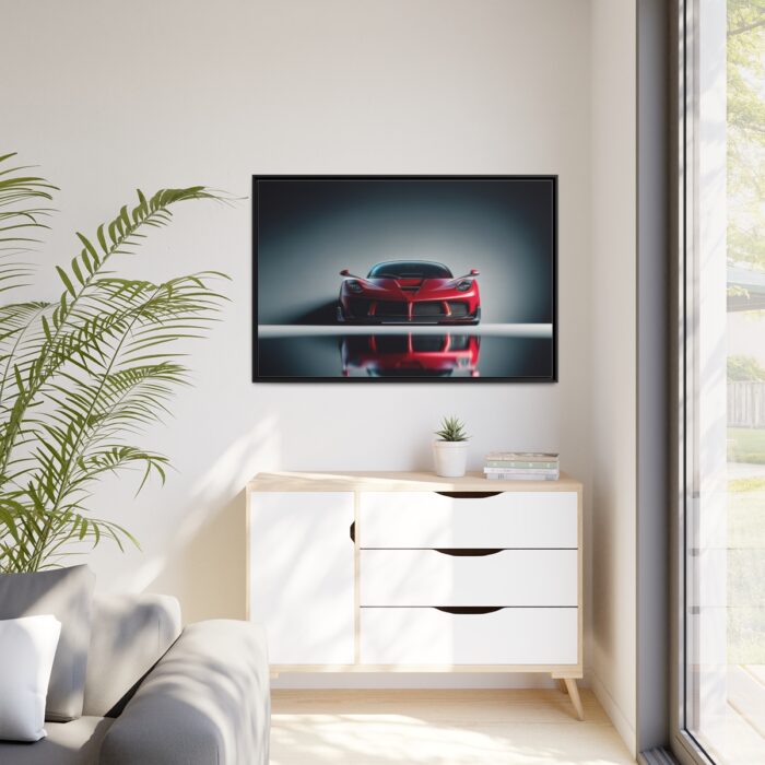 Sleek Red Sports Car Framed Canvas - Image 4