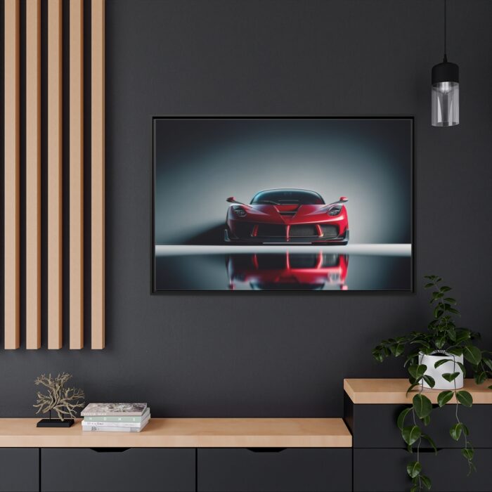 Sleek Red Sports Car Framed Canvas - Image 5