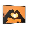 88289-25.jpg Heart Hands Frame the Sun Framed Canvas