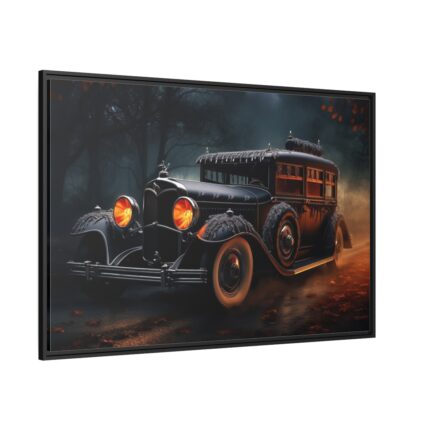 Halloween Car Framed Canvas