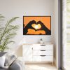 88289-28.jpg Heart Hands Frame the Sun Framed Canvas