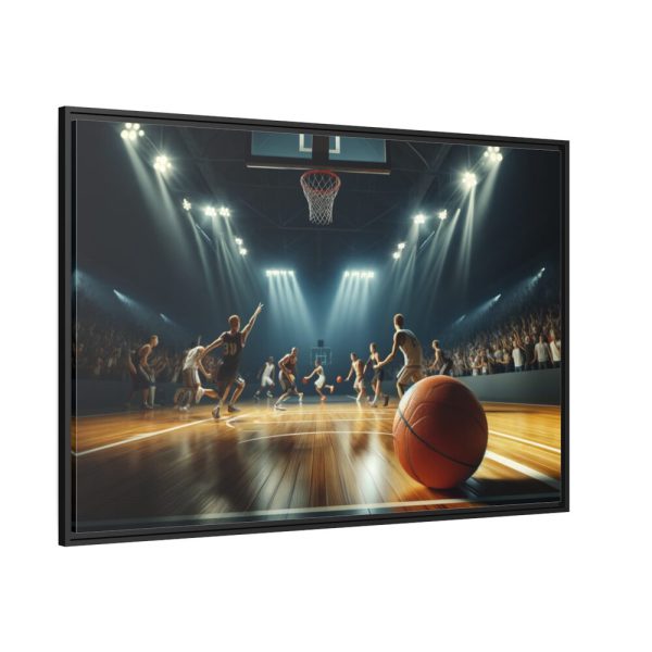 88289-280.jpg Energy and Excitement of a Basketball Game Framed Canvas