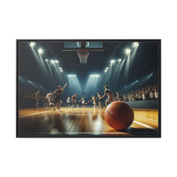 88289-281.jpg Energy and Excitement of a Basketball Game Framed Canvas