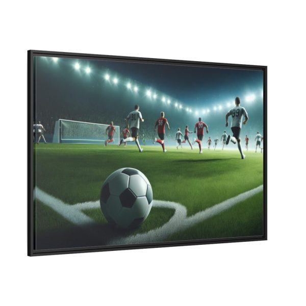 88289-285.jpg Soccer Game with Players in Action Framed Canvas