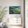 88289-288.jpg Soccer Game with Players in Action Framed Canvas